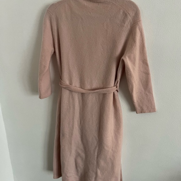 Arlotta Cashmere and Wool Pink Robe, X Small - Picture 4 of 5